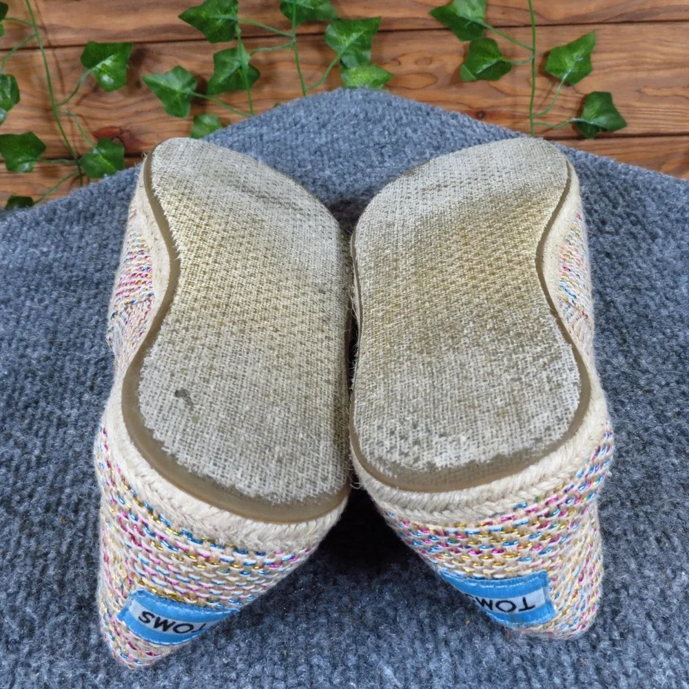 Toms Classic Alpargata‎ Espadrille Women Flat Loafer Size 8 Casual Multi-Color